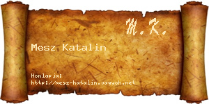 Mesz Katalin névjegykártya